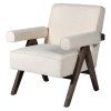 Designové křeslo Boucle Ivory s područkami