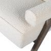 Designové křeslo Boucle Ivory s područkami