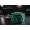 Designový sametový taburet Modern Barock 75cm zelený s úložným prostorem