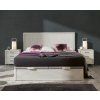 Skandinávská postel Malmo BÍLÝ DUB 90-200cm s úložným prostorem
