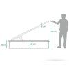 Skandinávská postel Malmo II ANTRACIT 90-200cm s úložným prostorem a čalouněným čelem