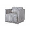 Stylové křeslo Blue Stripe modro-bílé