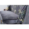 Designová čalouněná lavice Flower 130cm šedý samet