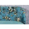 Dizajnová čalúnená lavica Flower 130cm tyrkys zamat