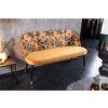 Designová čalouněná lavice Flower 130cm žlutý samet
