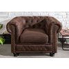 Designové Chesterfield křeslo v hnědé barvě
