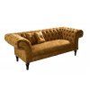Luxusní chesterfield sedačka CONTESSA 225cm žlutá samet