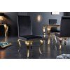 Luxusní jídelní židle Gold Modern Barock černá samet