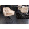 Designová jídelní židle Lone champagne otočná