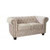 Komfortní Chesterfield pohovka 150 cm šampaň