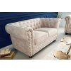 Luxusní dvoumístná sedačka Chesterfield 150 cm champagne