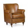 Luxusní kožené křeslo Wingback hnědé