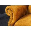 Luxusní žluté Chesterfield křeslo ušák