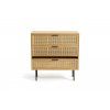 Designová komoda Grid Rattan 97cm tři zásuvky