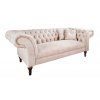 Luxusní chesterfield sedačka CONTESSA 225cm champagne samet
