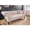 Luxusní chesterfield sedačka CONTESSA 225cm champagne samet