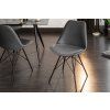 Designová retro židle Scandinavia II šedá samet