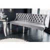 Luxusní chesterfield lavice Modern Barock Royal 165cm šedá samet