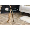 Příruční stolek Feather 65 cm zlatý kovový design s dekorativní podnoží