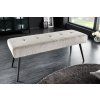 Stylová lavice Boutique 100cm světle šedá manšestr