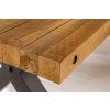 Masivní jídelní stůl Thor Pine II 200cm industriální