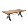 Masivní jídelní stůl Thor Pine II 200cm industriální