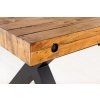 Masivní jídelní stůl Thor Brown Pine II 300cm industriální
