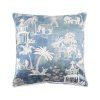Stylový polštář Delhi Palm Tree 45x45cm modrý