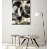Designový abstraktní obraz Black Geometric 82x122cm