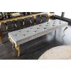 Luxusní čalouněná lavice Gold Modern Barock 170cm šedá samet
