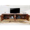 Designový Art-Deco televizní stolek Gold Carltone 160cm mango