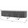 Designový Art-Deco televizní stolek Gold Carltone 160cm mango