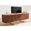 Designový Art-Deco televizní stolek Gold Carltone 160cm mango