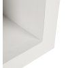 Nástěnná bílá polička Everest Cube 40cm z masivu