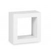 Nástěnná bílá polička Everest Cube 40cm z masivu