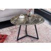 Designový stolek Discover 70 cm taupe sklokeramika
