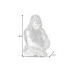 Stylová kovová socha Gorilla Kong 43cm stříbrná