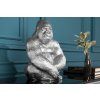 Stylová kovová socha Gorilla Kong 43cm stříbrná