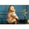 Stylová kovová socha Gorilla Kong 43cm zlatá
