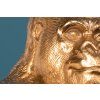 Stylová kovová socha Gorilla Kong 43cm zlatá