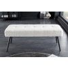 Stylová čalouněná lavice Boutique 100cm bílá bouclé