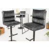 Designová barová židle Comfort 100-121cm tmavě šedá samet
