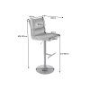 Designová barová židle Comfort 100-121cm tmavě šedá samet