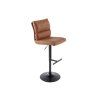 Designová barová židle Comfort hnědá 100-121cm mikrovlákno