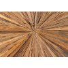 Stylový kulatý jídelní stůl Barracuda 120cm teak se skleněnou deskou