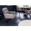 Designová otočná židle Big Gina taupe kožená