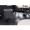 Designová otočná židle Big Gina antracit kožená
