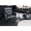 Designová otočná židle Big Gina antracit kožená