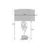 Designová stolní lampa Skull 56cm černá-stříbrná