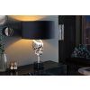 Designová stolní lampa Skull 56cm černá-stříbrná